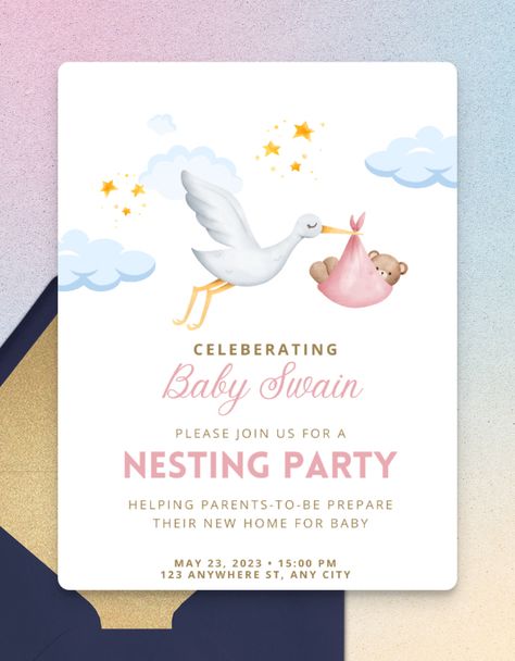 Nesting Party Invitations, Nesting Party Ideas, Nesting Party, Party Invite, Future Baby, Future Kids, Party Invitations, Party Ideas, Baby Shower