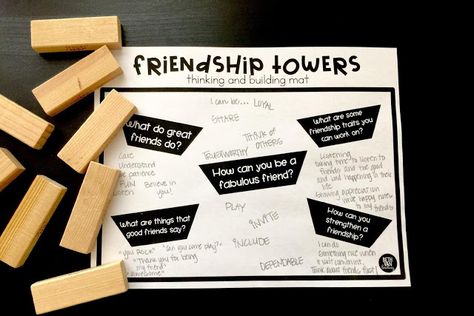 Friendship Middle School, Friendship Activities For Middle School, 2nd Grade Friendship Activities, Community Building Activities Classroom, Community Building Games, School Counselor Lessons, Friendship Lessons, Group Therapy Activities, Community Building Activities