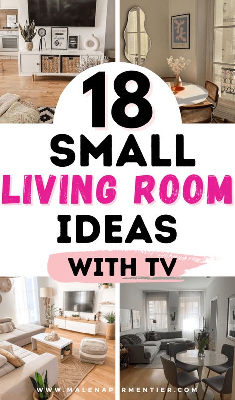 small living room ideas with tv and dining table Living Room Ideas With Tv, Room Ideas With Tv, Small Living Room Ideas With Tv, Awkward Living Room Layout, Small Living Dining, Small Tv Room, Dining Room Layout, Rectangular Living Rooms, Small Living Room Furniture