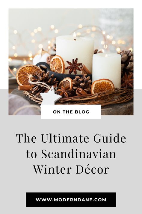 It’s the coziest time of the year! First, make the most of natural light by pulling back curtains, then add twinkly lights and candles. Next, introduce soft pillows and patterned throws to add warmth (literally!). Finally, bring the family together for a DIY décor session to craft custom centerpieces and candle holders—handmade pieces for that personal touch.  For more Scandi winter décor tips, check out our blog post and start transforming your space!   #moderndane #winterdecor Winter Scandinavian Decor, Nordic Winter Decor, Scandinavian Mantle Decor, Scandinavian Winter Decor, Hygge Winter Decor, Scandi Winter, Hygge Winter, January Decor, Scandinavian Winter