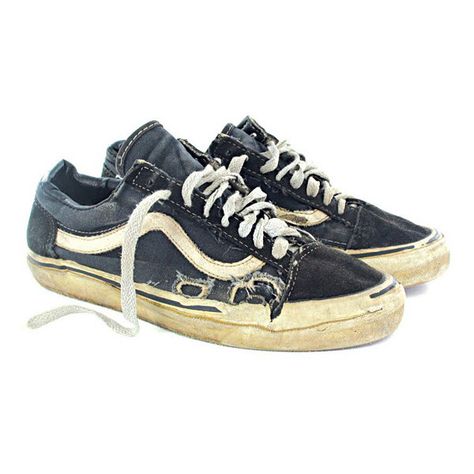 Destroyed Vans Collection Tony Hallam ❤ liked on Polyvore featuring shoes, sneakers, footwear, schuhe, distressed shoes, checkered sneakers, vans shoes, checkered shoes and vans footwear Vans Collection, Vans Trainers, Checkered Shoes, Vintage Skate, Surfer Girl Style, Blue Vans, Sneakers Vans, Shoes Vans, School Memories