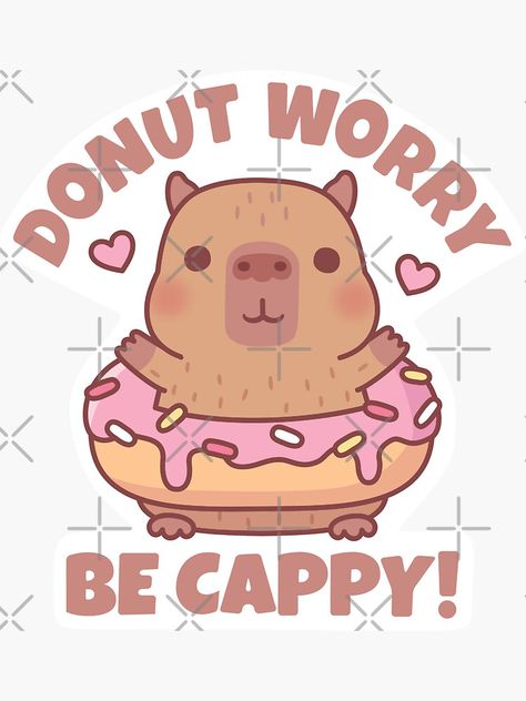 Donut Humor, Donut Worry, Quote Stickers, Donuts, No Worries, Funny, Quotes, For Sale