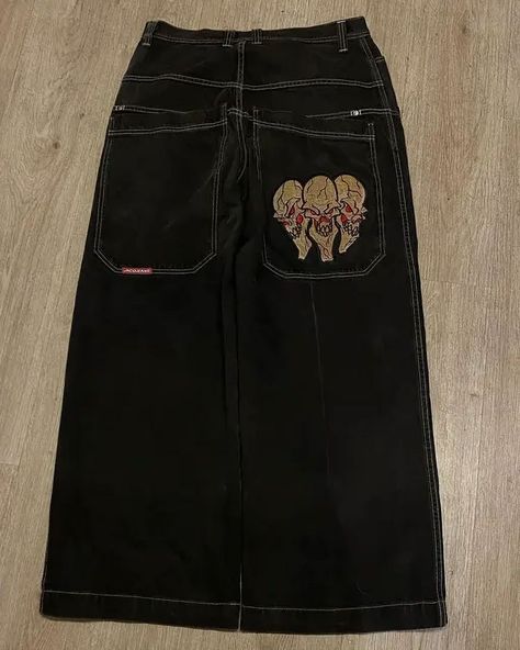 Y2k Baggy Jeans, Wide Legged Jeans, Jeans Streetwear, Jnco Jeans, Street Jeans, Streetwear Jeans, Skull Pattern, Baggy Trousers, Wide Trousers