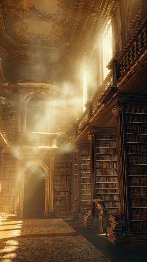 Light Library Aesthetic, Ancient Library Fantasy Art, Royal Library Aesthetic, Fantasy Library Concept Art, Library Room Aesthetic, Roman Library, Enchanted Library, Dream Home Library, Lounge Aesthetic