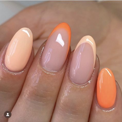 Casual Summer Nails, Nails Styles, Stylish Nails Designs, Girly Acrylic Nails, Casual Nails, Orange Tones, Shellac Nails, Popular Nails, Nails Desing