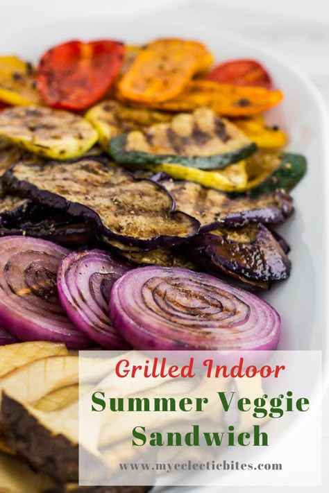 Grilled Veggie Sandwich, Grill Pan Recipes, Veggie Sandwich Recipes, Veggies Grilled, Grilled Vegetable Sandwich, Indoor Grill Recipes, Roast Beef Sandwich, Healthy Sandwich, Healthy Sandwich Recipes