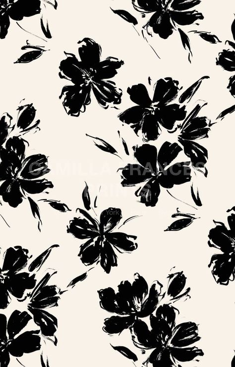 Camilla Frances, Flower Graphic Design, Abstract Pattern Design, Abstract Floral Print, White Prints, Print Inspiration, Ink Illustrations, Arte Floral, Black And White Abstract