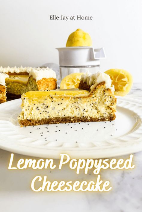 Lemon Poppyseed Cheesecake is the Perfect Spring Dessert Poppyseed Cheesecake, Seed Recipes, Spring Dessert, Second Breakfast, Spring Desserts, Yellow Foods, Lemon Poppyseed, Lemon Cheesecake, Cheese Flavor