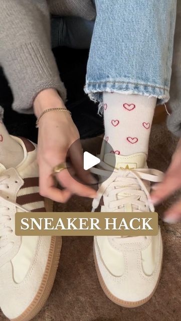 Rebecca Kahane Pankow on Instagram: "Will you be trying this #hack ?" Loose Shoes Hacks, How To Tie Shoes To Slip On, Squeaky Shoes, Smelly Shoes, Shoe Hacks, How To Tie Shoes, Adidas Advantage, How To Stretch Shoes, Shoes Hack