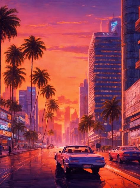 Gta Vice City Aesthetic, 1980s Aesthetic Retro, Miami Vice Wallpaper, Chillwave Aesthetic, Vice City Aesthetic, Retro Aestethic, 80s Synthwave Aesthetic, Synthwave Art 80s Style, 80s Miami Aesthetic