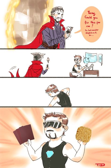 Strangeiron Fanart, Ironstrange Fanart, Avengers Fan Art, Marvel Comics Funny, Comedy Pictures, Superfamily Avengers, Marvel Couples, Superhero Memes, Avengers Comics