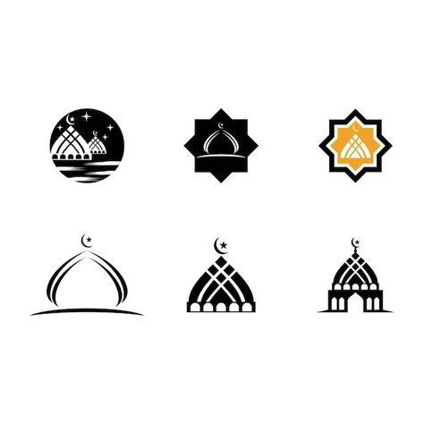 Mosque Logo Design, Mosque Icon, Mosque Logo, Mosque Illustration, Mosque Design, Islamic Architecture, Vector Photo, Linocut, Logo Templates