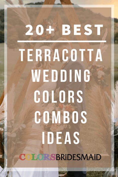 Top 40+ Wedding Colors for All Seasons and Colors - ColorsBridesmaid Terracotta Green Cream Wedding, Sage Green And Terracotta Wedding Bridesmaids, Beige Wedding Color Palette, Rust Wedding Color Palette, Spring Terracotta Wedding, Blush And Terracotta Wedding, Terracotta Wedding Color Palette, Centerpieces Terracotta, Terracotta And Green Wedding