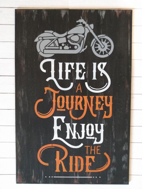 Biker Bar Ideas, Biker Crafts Diy Ideas, Man Cave Signs Diy, Biker Signs, Motorcycle Gifts For Him, Motorcycle Man Cave, Wood Motorcycle, Motorcycle Signs, Biker Decor