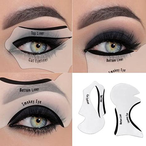 How To Use Eyeliner, Eyeliner Smokey, Eyeshadow Guide, Eye Makeup Dark, Eye Stencil, Quick Eye Makeup, Eye Makeup Brown, Black Smokey Eye Makeup, Eye Makeup Inspiration