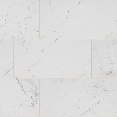 CARRARA PORCELAIN TILE 12x24 Tile, Master Bath Redo, Cottage Bath, Matte Porcelain Tile, Bath Redo, Bar Faucets, Primary Bath, Bathroom Items, Shower Kits