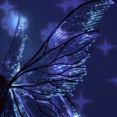 Purple Fairies Aesthetic, Dark Blue Fairy Aesthetic, Blue Fairy Wings Aesthetic, Fairy Wings Blue, Dark Blue Sparkle Aesthetic, Purple Wings Aesthetic, Fairy Wing Aesthetic, Purple Aesthetic Fairy, Blue Wings Aesthetic