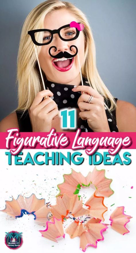 11 Ideas for Teaching Figurative Language Meaningfully | Reading and Writing Haven Teaching Figurative Language High School, Figurative Speech, School Poetry, Freshman English, Figurative Language Activity, Teaching Figurative Language, Lesson Plan Ideas, Conference Ideas, Divergent Thinking