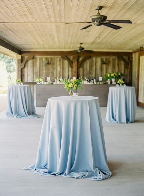 Wedding Table Decorations Blue, Jesus Wedding, Gazebo Decorations, Blue Wedding Decorations, Corporate Events Decoration, Cocktail Hour Wedding, Blue Tablecloth, Wedding Table Linens, Blue Bridal Shower