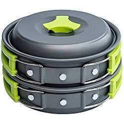 Want to make your camping meals memorable in a good way? Then make sure you do your meal prep using The Best Camping Cooking Gear. Mess Kit Camping, Camping Cooking Set, Zelt Camping, Camping Pot, Backpacking Stove, Portable Stove, Mess Kit, Camping Cookware, Cooking Utensil