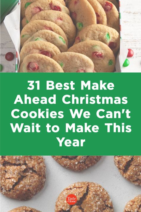 Make Ahead Christmas Cookies Easy Recipes, Grocery List For Holiday Cookies, How To Freeze Cookies, Refrigerator Cookies Recipes Christmas, Freezer Cookies Make Ahead, Make Ahead Christmas Cookies, Cookies You Can Freeze, Refrigerator Cookies Recipes, Freezable Cookies