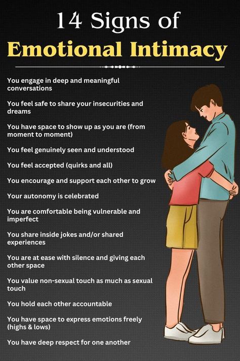 14 signs of emotional intimacy Counselling Tips, Sweet Messages For Him, Boyfriend Questions, Improve Marriage, Emotional Intimacy, Relationship Killers, Brilliant Quote, Relationship Skills, Couple Activities