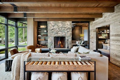 Rustic Interior Design | HomeAdore Seattle Interior Design, Modern Rustic Living Room, Modern Rustic Homes, Modern Rustic Decor, Rustic Retreat, Rustic Living, Rustic Living Room, Rustic Interiors, Rustic Home Decor