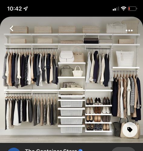 Closet Shelving System, Custom Closet Shelving, Elfa Closet, Elfa Shelving, Custom Closet Design, No Closet Solutions, Luxury Closets Design, Custom Shelving, Open Closet