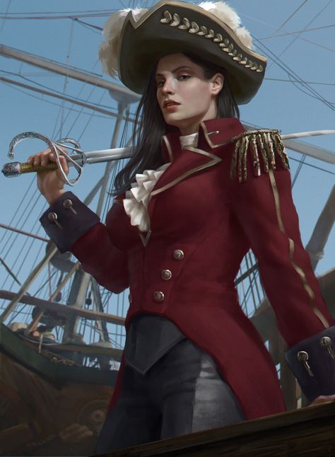 Pirate Queen, Pirate Games, Pirate Art, Sea Captain, Pirate Woman, Pirate Life, Female Human, Fantasy Inspiration, Dnd Characters