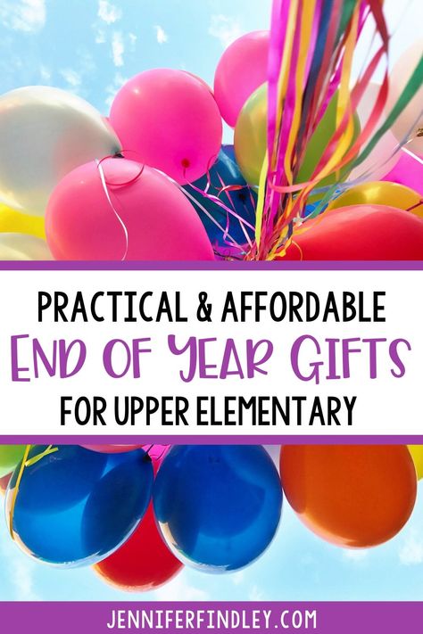 Finding the right gifts for students at the end of the year is tough! These practical and affordable end of the year gifts are perfect for upper elementary students! End Of The Year Gifts For 5th Grade Students, End Of Year Student Gifts Middle School, 5th Grade Gifts End Of Year, End Of The Year 5th Grade Project, Graduation Gift Ideas For Elementary, End Of Year Gifts For Students 4th Grade, 5th Grade Student Gifts, End Of Year Classroom Gifts, Elementary Promotion Party Ideas