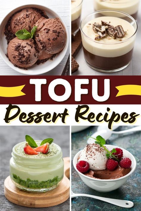 Vegan Tofu Pudding, Sweet Tofu Dessert, Tofu Mousse Recipes, Tofu Dessert Recipes Vegan, Vegan Tofu Dessert, Chocolate Tofu Mousse, Soft Tofu Dessert Recipes, Tofu Desserts Healthy, Sweet Silken Tofu Recipes