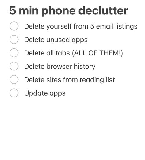 How To Declutter Your Phone, Phone Clean Out List, Phone Cleanse, Phone Declutter, Phone Reset, Cleaning Phone, Life Cleanse, Digital Declutter, Decluttering List