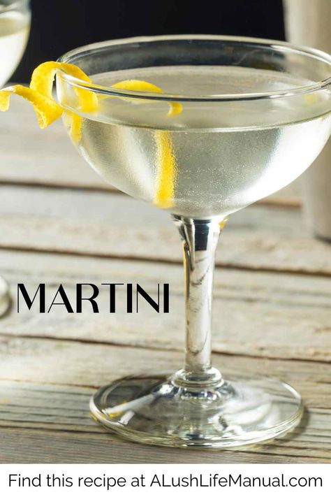 The Gin Martini is king of all cocktails and very personal in the making. Here is the classic Gin Martini recipe! You decide with or without orange bitters. #cocktail #Recipe #gin #vermouth #martini Dry Martini Recipe, Martini Recipes Vodka, Vesper Martini, Easy Mixed Drinks, Gin Martini, Gin Recipes, Classic Martini, Vodka Soda, Dry Martini