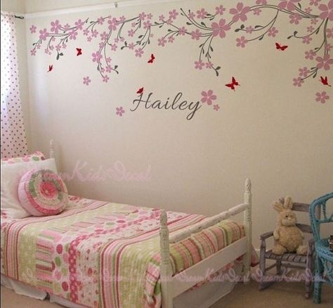 Pink Wall Decals - Foter Butterfly Words, Info Wall, Vines Wall, Butterfly Decals, Baby Wall Decals, Butterfly Decal, Girl Nursery Wall, Floral Decal, Name Wall Decals