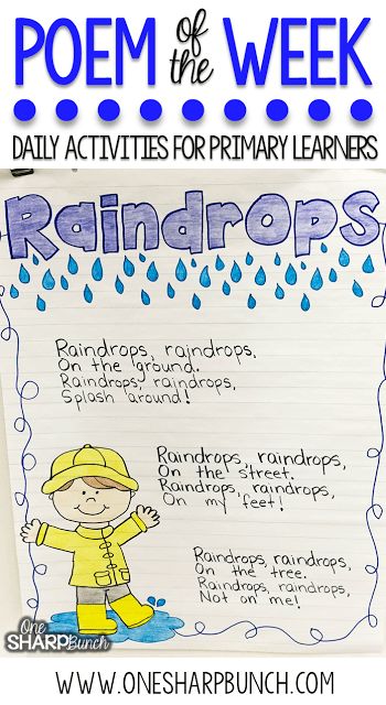 Kindergarten Poetry, Shared Reading Poems, Rain Poems, Kindergarten Poems, Writing Prompts Poetry, Concepts Of Print, Preschool Weather, Daily Poetry, Reading Poems