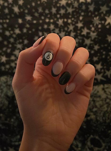 Billiard Nail Design, Billiard Nails, Ball Nails, Pool Nails, Smart Nails, Dark Blue Nails, Nails Gel Nails, Nails Pretty, Prom 2024