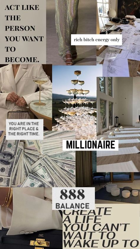 millionaire mindset background 💰 Mindset Background, Success Aesthetic, Aesthetic Vision Board, Dream Believe Achieve, Manifesting Vision Board, Life Goals Future, Positive Quotes Wallpaper, Money Vision Board, Vision Board Images