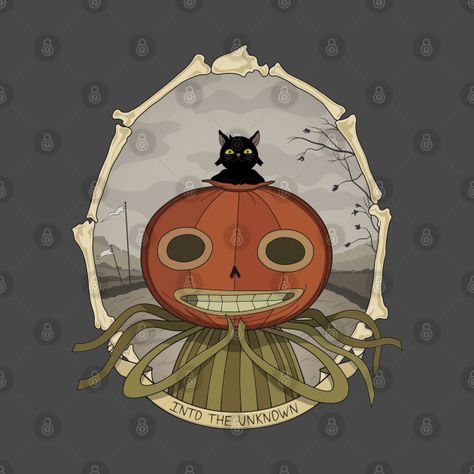 Check out this awesome officially licensed fan art illustration 'Enoch Is Inviting You Into The Unknown' for American animated television miniseries 'Over the Garden Wall' created by RunCatRun® Design Studio on @TeePublic! Into The Unknown, Wall Tattoo, Over The Garden Wall, Wall Drawing, Garden Wall Art, Embroidery Ideas, The Unknown, Hallows Eve, Halloween Art