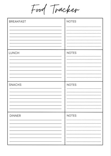 This planner has all the essentials needed for any food log, Diary or grocery shopping list. Organise your meals plans and more with this easy to use 4 part planning guide. This weekly meal planner will help you get organized and plan your meals out.  You can also make your grocery list while planning your meals and tracking what you currently have in your fridge/freezer and pantry.  Use the following PDFs as best fit for you. This planner includes the following pages: * Weekly Meal Planner & Gr Meal Diary, Food Journal Printable, Food Journal Template, Meal Plan Template, Food Diary Template, Meal Tracker, Diary Template, Template Food, Planning Template