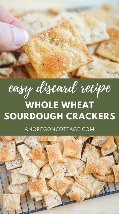 Whole Wheat Discard Recipes, Whole Wheat Sourdough Discard Recipes, Whole Wheat Crackers Recipe, Wheat Crackers Recipe, Nurse Coaching, Frugal Pantry, Sourdough Discard Crackers, Discard Crackers, Sourdough Crackers