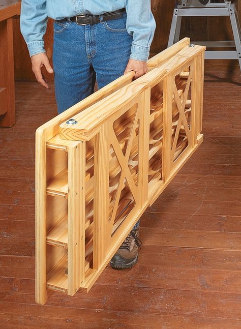 Folding Worktable | Woodworking Project | Woodsmith Plans Pintu Ganda, Woodsmith Plans, Woodworking Projects Table, Folding Workbench, Woodworking Bench Plans, Workbench Plans, Wood Shop Projects, Woodworking Workbench, Diy Holz