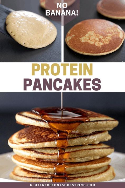 Protein Pancakes Without Banana, Whey Protein Pancakes, Oatmeal Protein Pancakes, Gluten Free Protein Pancakes, Healthy Protein Pancakes, Protein Powder Pancakes, High Protein Pancakes, Dairy Free Protein, Gluten Free Protein