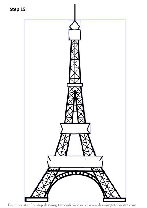 7 Wonders Of The World Drawing, Eiffel Tower Drawing Sketches, Eiffel Tower Drawing Easy, Evil Tower, Tower Sketch, Easy Artwork, Eiffel Tower Drawing, Tower Drawing, Steps To Draw