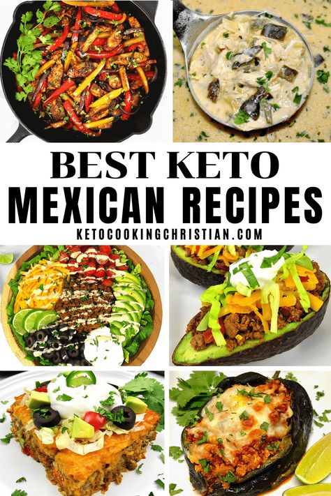 Best Keto Mexican Recipes Calling all Mexican food fans! Check out this collection of the most mouth-watering Keto Mexican Recipes the whole family will love diving in to. #ketomexican #lowcarbmexican #glutenfreemexican Keto Mexican Recipes, Healthy Low Carb Dinners, Keto Tortillas, Low Carb Mexican, Mexican Soup, Easy Guacamole, Healthy Mexican, Slow Cooker Tacos, Keto Dinners