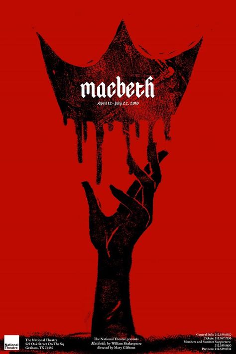 Macbeth Poster, Mini Bookshelf, English Projects, Lady Macbeth, King Lear, Club Poster, Drama Club, 2d Design, Book Jacket