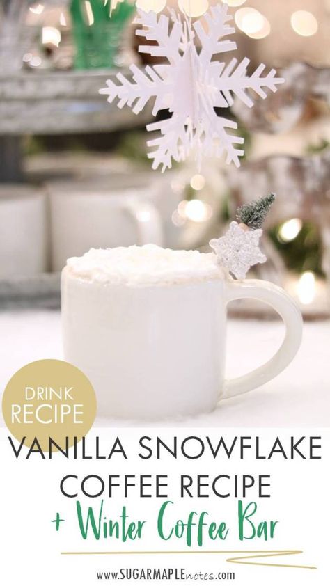 Winter Coffee Syrup Recipe, Spring Coffee Recipes, Holiday Coffee Drinks Christmas, Christmas Coffee Cocktail, Christmas Coffee Ideas, Christmas Morning Coffee, Holiday Coffee Syrup Recipe, Festive Coffee Drinks, Winter Cafe Drinks