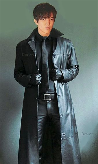 Mens Leather Coats, Herren Style, Long Leather Coat, Dimash Kudaibergen, Winter Trench Coat, Leather Coats, Trench Coat Men, Leather Trench, Long Trench Coat