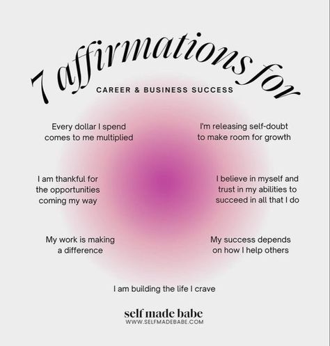 Business Affirmations, Career Affirmations, Magnetic Energy, Chakra Affirmations, Healing Affirmations, The Glow Up, Vision Board Affirmations, Daily Positive Affirmations, Success Affirmations