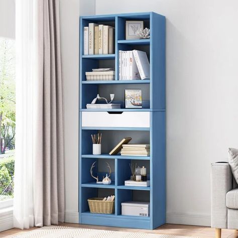 Latitude Run® Bookcase | Wayfair Display Storage Cabinet, Open Shelf Bookcase, Bookcase With Drawers, Open Bookshelves, Cube Bookcase, Wood Bookshelves, Scandinavian Minimalist, Cabinet Organizer, Open Bookcase