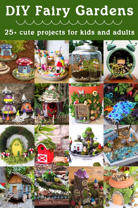 Create magical DIY fairy gardens with these 25+ unique ideas! Unleash your imagination with enchanting designs and eco-friendly materials. Diy Fairy Garden Ideas Indoor, Fairy Garden Diy Accessories, Fairy Doors Diy How To Make, Fairy House Diy How To Make A, Fairy Gardens For Kids, Fairy Crafts For Adults, Fairy Garden Houses Diy, Diy Fairy Garden Ideas Homemade, Outdoor Fairy Garden Diy